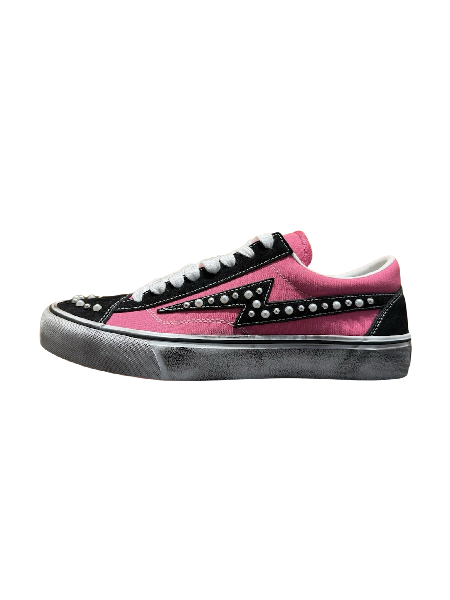 Pink Pearl Bolt Sneakers