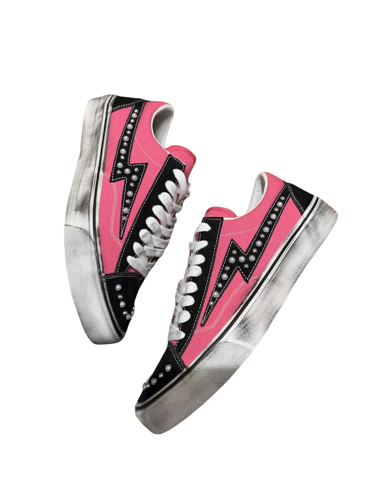 Pink Pearl Bolt Sneakers
