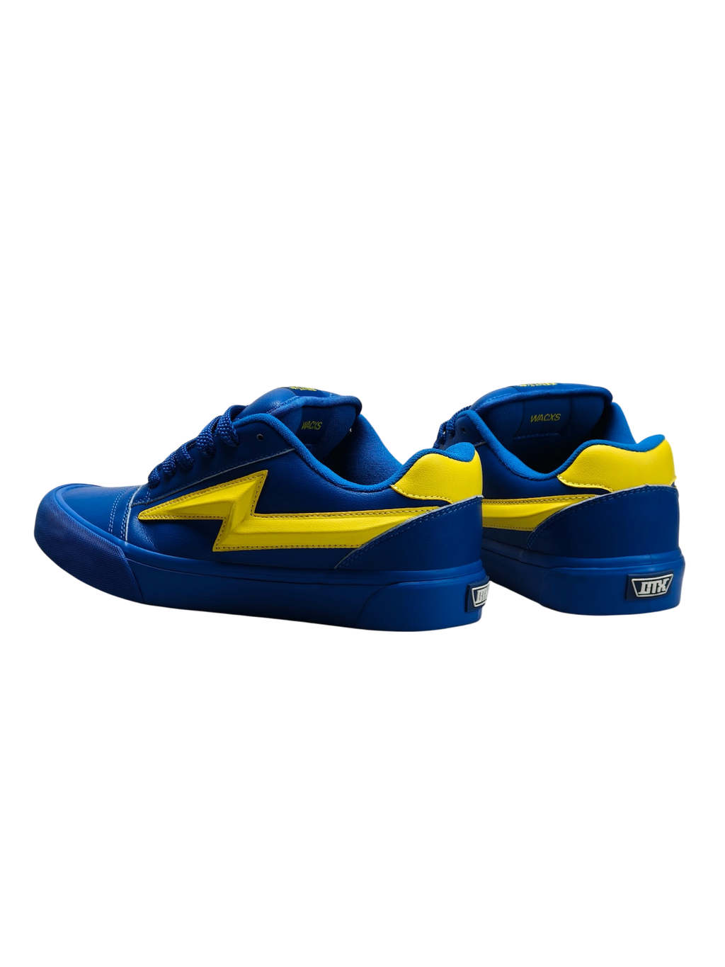 Blue Leather Bolt Sneakers