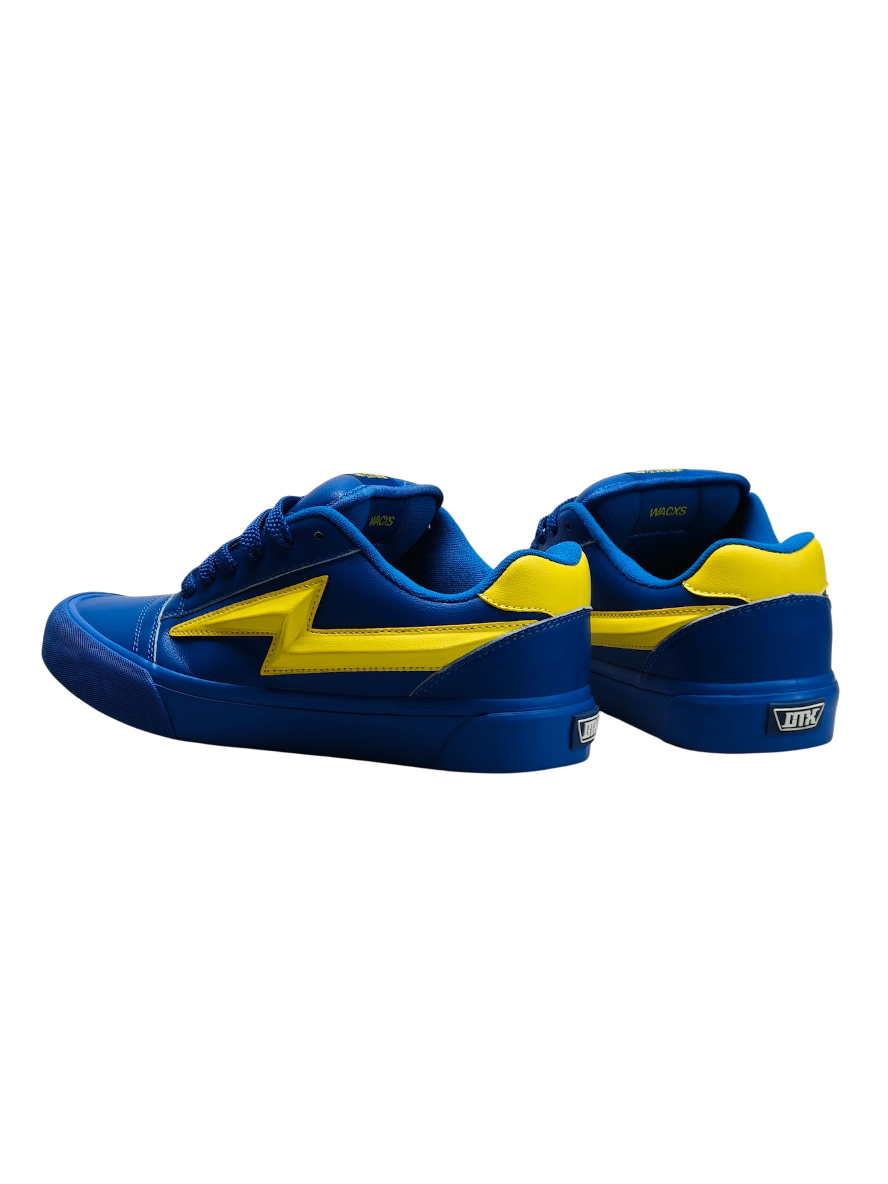 Blue Leather Bolt Sneakers